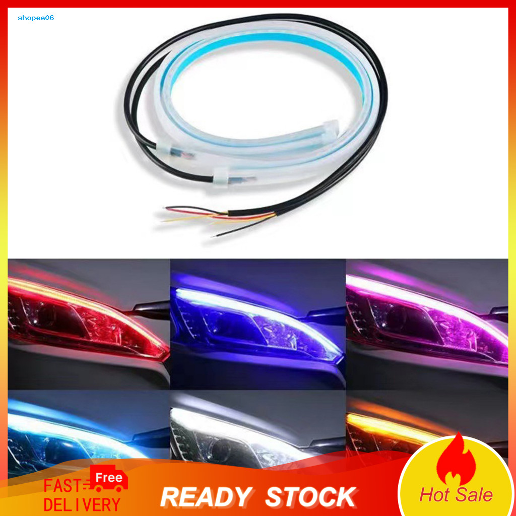Car Headlight Led Strip 2pcs Super Bright Flexible Waterproof Daytime Running Light Strips for – Easy Install Universa