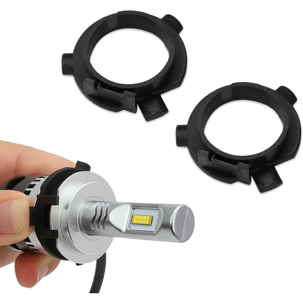 2PCS Car LED Headlight Base, H7 LED Headlight Car Bulb Adapter Holder Socket, Automotive Headlight Bulb Retainers for KI