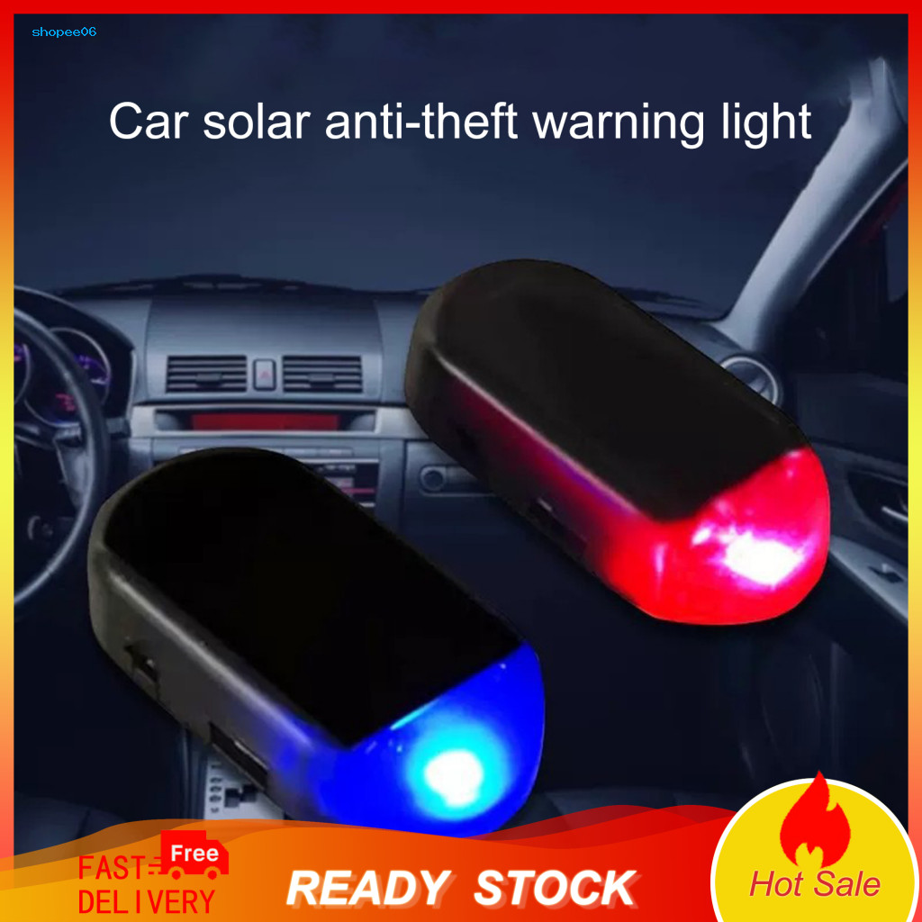 Car Alarm Light Anti-theft Solar Led Portable Rechargeable Security Warning Lamp Compact Size Simulated Imitation for Ve