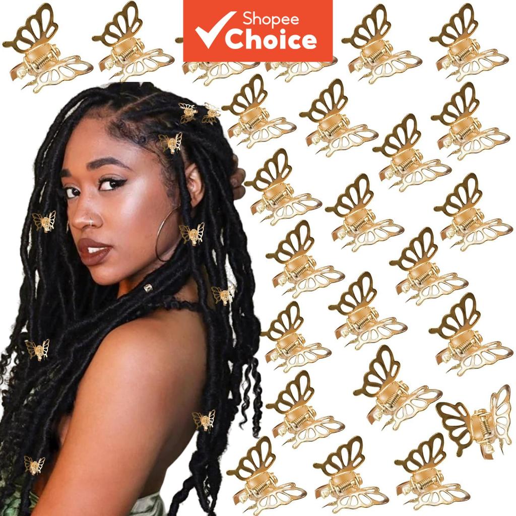 Elegante Borboleta Mini Clipe De Garra De Cabelo De Metal Oco Para Tranças , Acessórios Femininos Delicados E Compactos