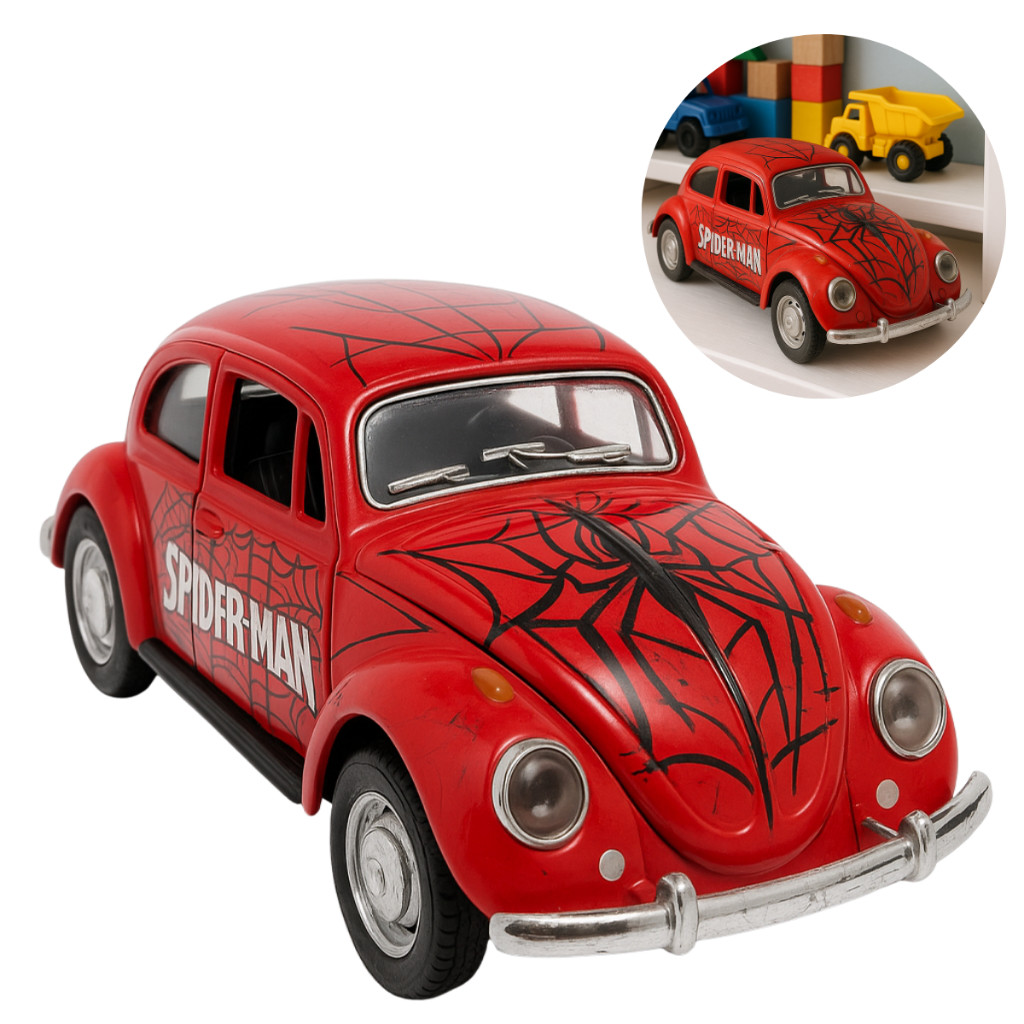 Fusca Fusquinha Carrinho Mini Coleção Em Metal Fricção Abre Capô HA