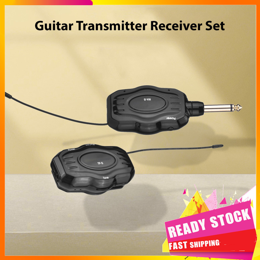 gfgfgfgg Sound Hunter Sistema de guitarra sem fio UHF Transmissor Conjunto receptor estilo adesivo para baixo elétrico