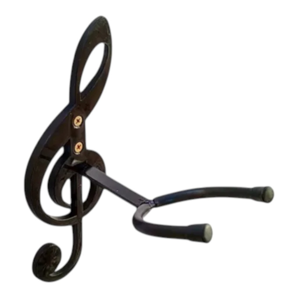 Suporte De Parede Custom Sound P/ Violão E Guitarra Csv03 Bk Preto