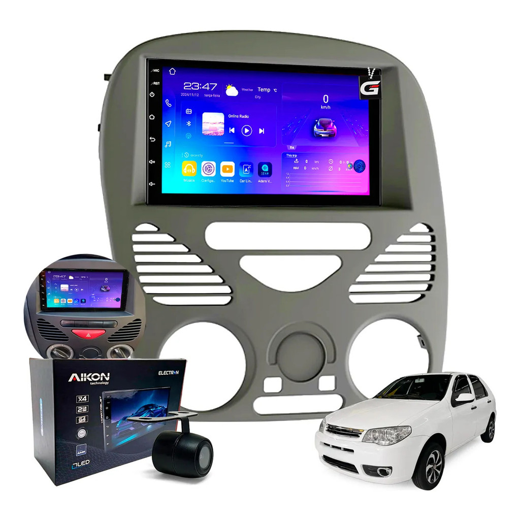 Central Multimidia Electron Carplay 64gb Palio G2 2002 A 14