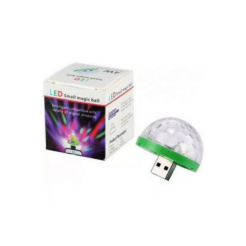 Mini Globo Luz Festa Portatil Usb Universal Carro Celular V8