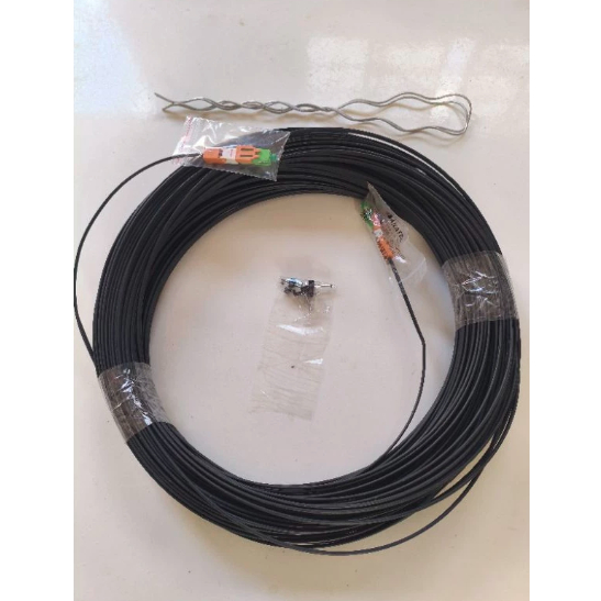 70 METROS Cabo Fibra Óptica Drop Bobina 1fo pronto pra uso COM CONECTORES+ alças de fixação