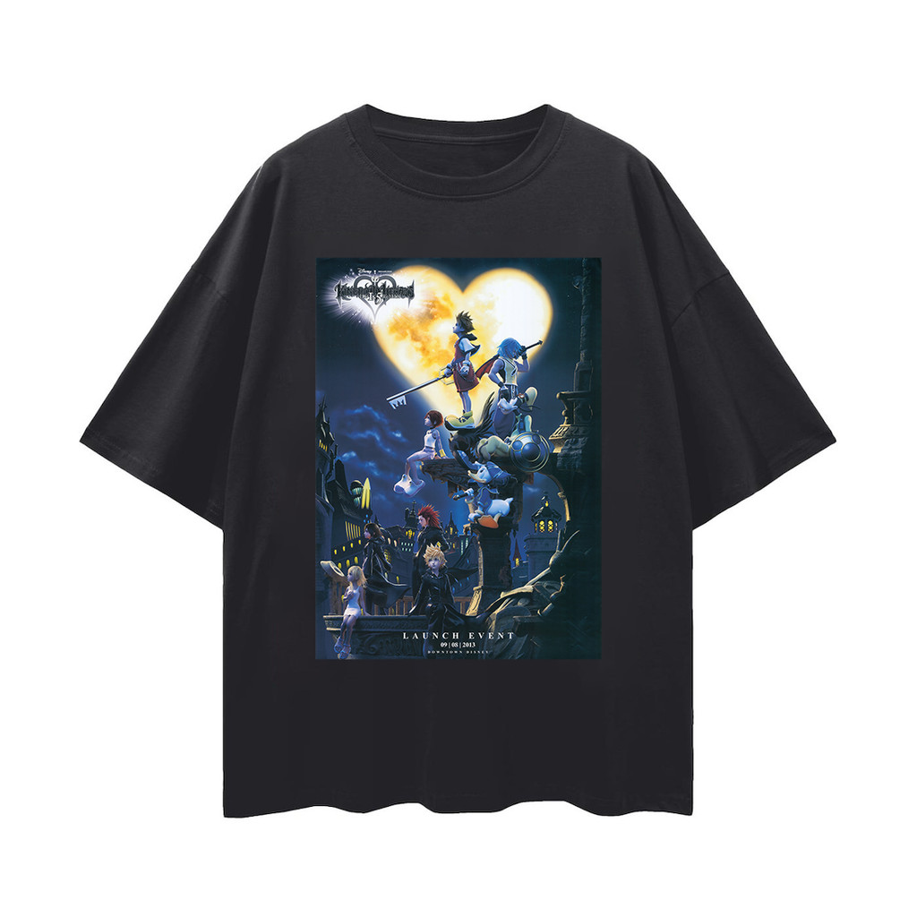 Camiseta Masculina Feminina Estampa Kingdom Hearts Launch Event Jogo T-shirt Unissex Streetwear Envio Imediato