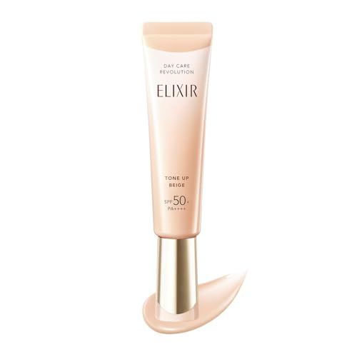 ELIXIR UV Emulsion Day Care Revolution Tone-Up BE + ca Pure Beige, 35 g, SPF 50+ / PA++++, Morning and Daytime Emulsion,