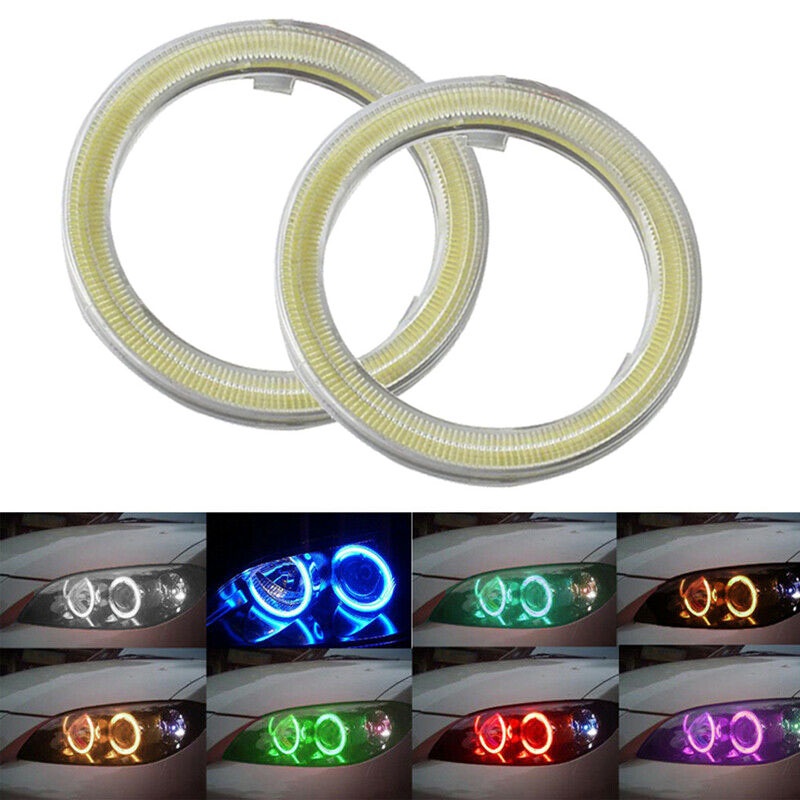 2 Pcs 12 V Veículo Levou Anjo Lâmpada Halo Olho Anel Car Daytime Running Light Fog Lamp Styling Luz Luzes Decorativas Modificado DRL