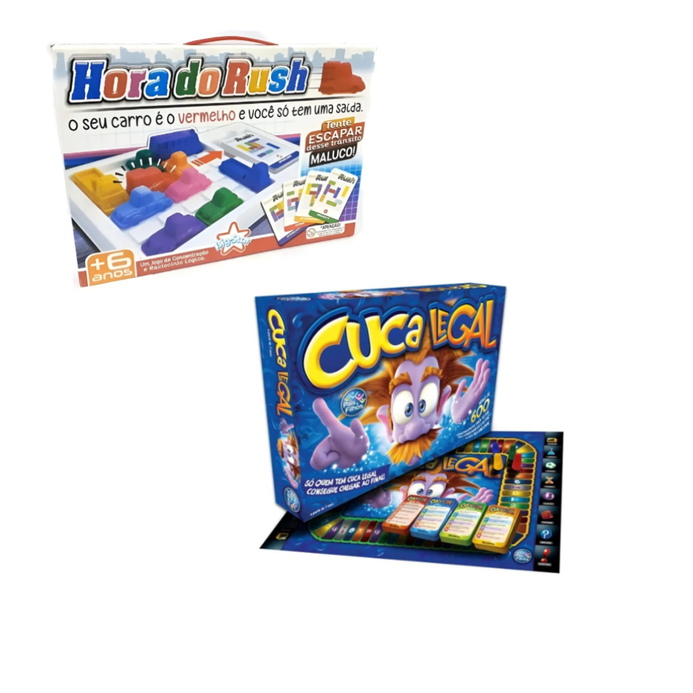 Kit 2 Jogos de Tabuleiro Cuca Legal e Hora do Rush