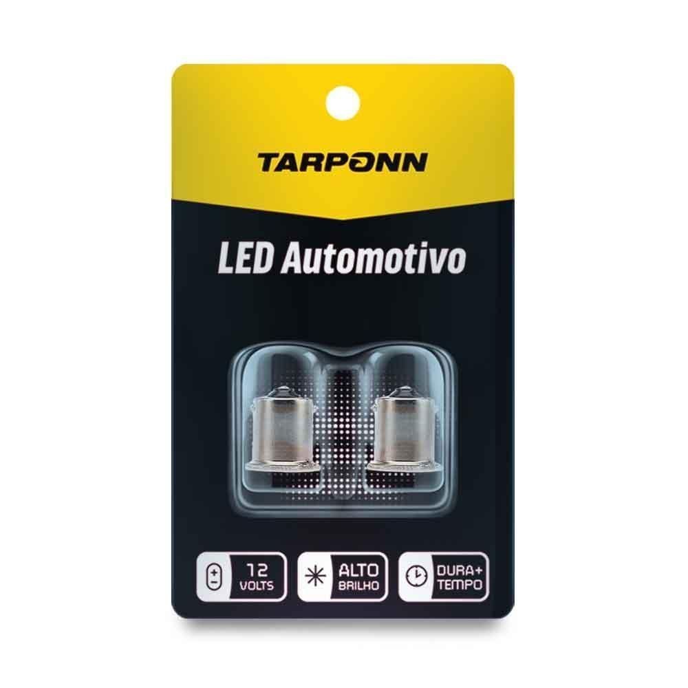 Par Lâmpada Led Ba15s 22 Leds Vermelha 1 Polo 12v Tarponn