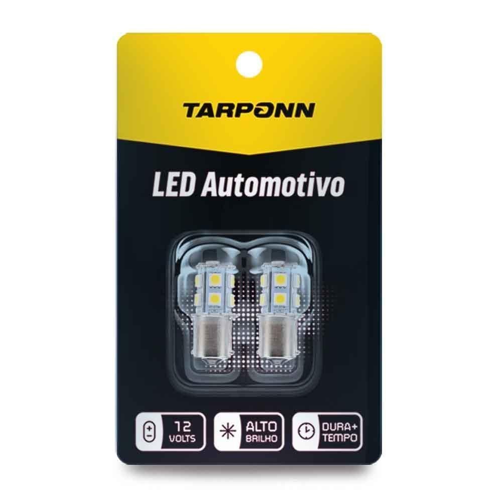 Par Lâmpada Led Ba15s 1 Polo 13 Leds 12v 6000k Tarponn