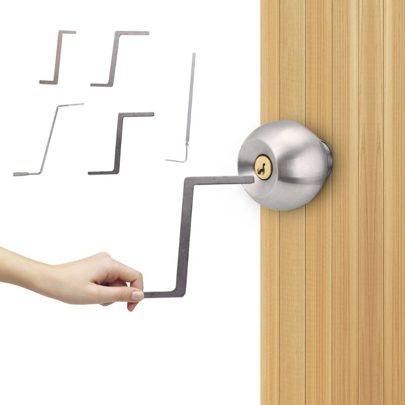 yy 5pcs Locksmith Set Stainless Steel Double Row Tension Removal Hooks