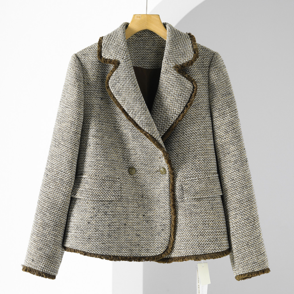 Xihuge Old [Wei] Primavera Inverno * Shao Double Row Dois Botões Blazer Prensado Superior 017