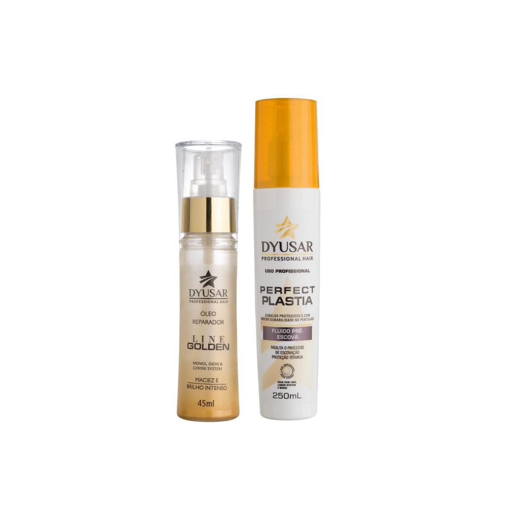 Kit Finalização Fluido Pré Escova E Óleo Golden Dyusar