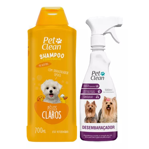 Fluido Desembaraçador 500ml + Shampoo 500ml Kit Pelos Longos