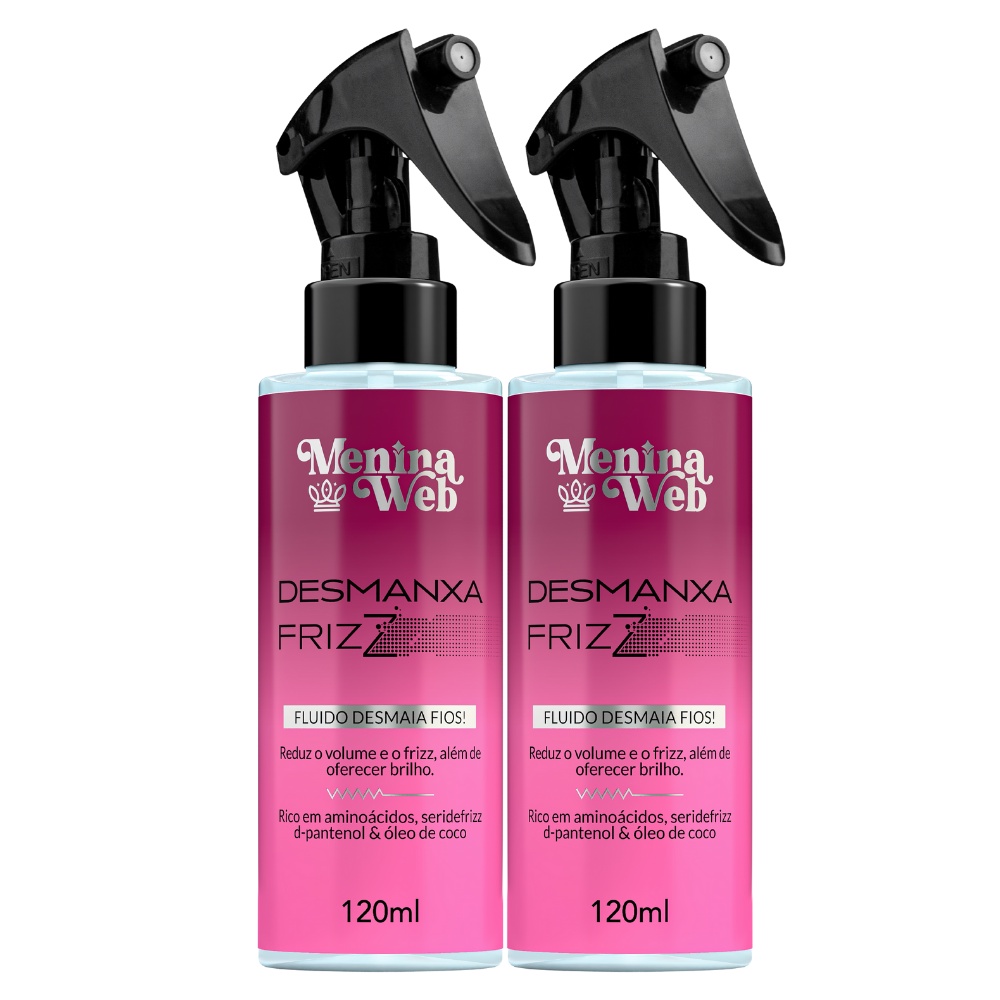 Kit 2x Fluido Capilar Desmanxa Frizz 120ml Menina Web