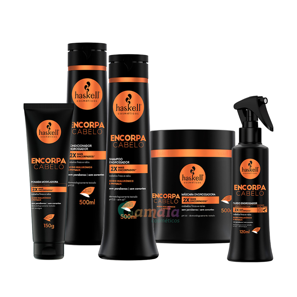 Kit Haskell Encorpa 500 Sh Cond Masc Fluido E Pom 150g