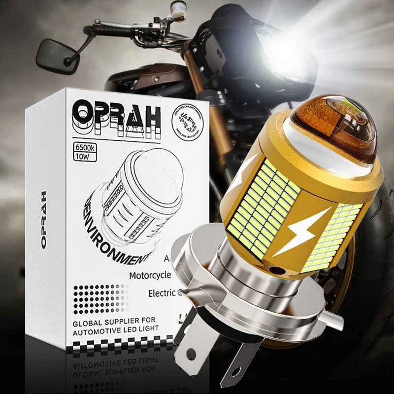 Lampada Farol Led H4 Moto Super Branco Alto E Baixo 6500k Motocicleta