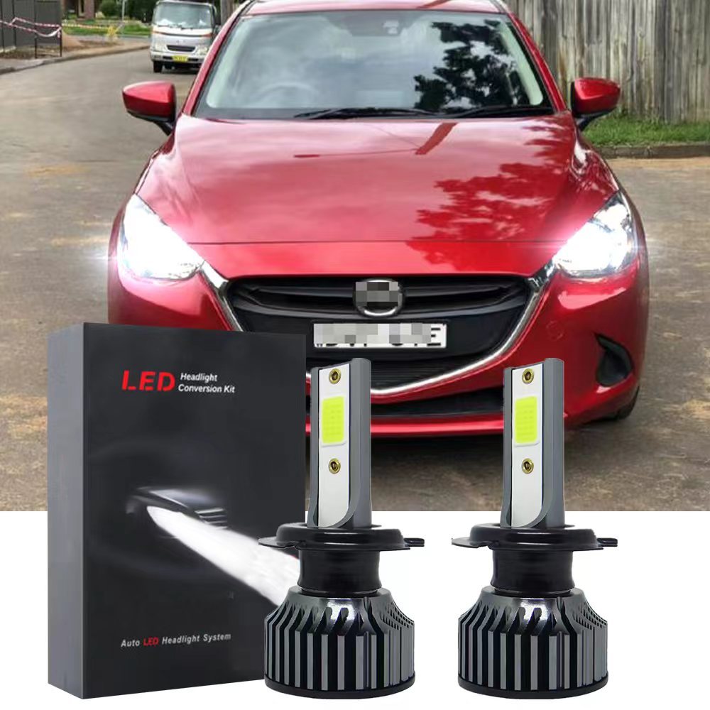 Para Mazda 2 Hatchback/Sedan (DJ) 3a Geração Ano 2015-2023 (Lâmpada Principal)-2 Unidades/Conjunto LED Branco 6000K Lâmp