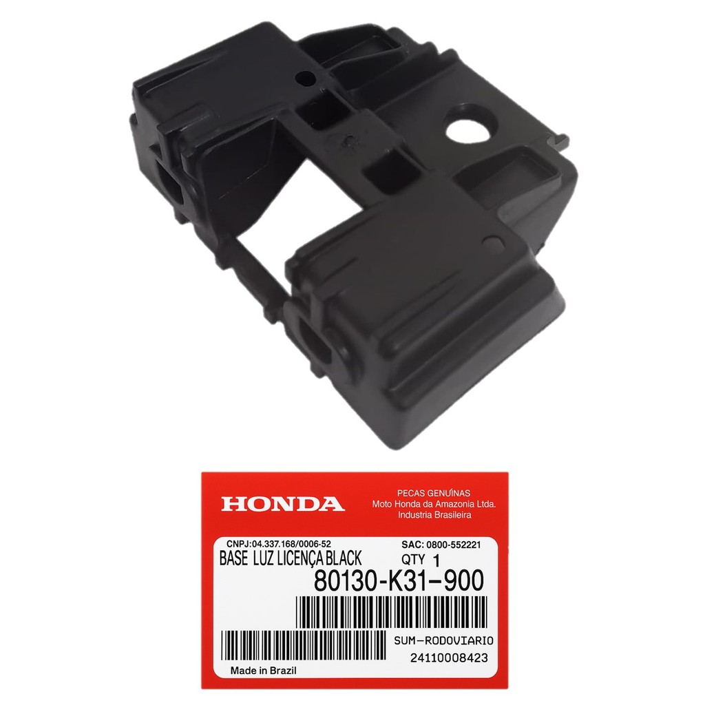 Base Luz De Placa Licença Honda Cb 250F Twister 2016 a 2022