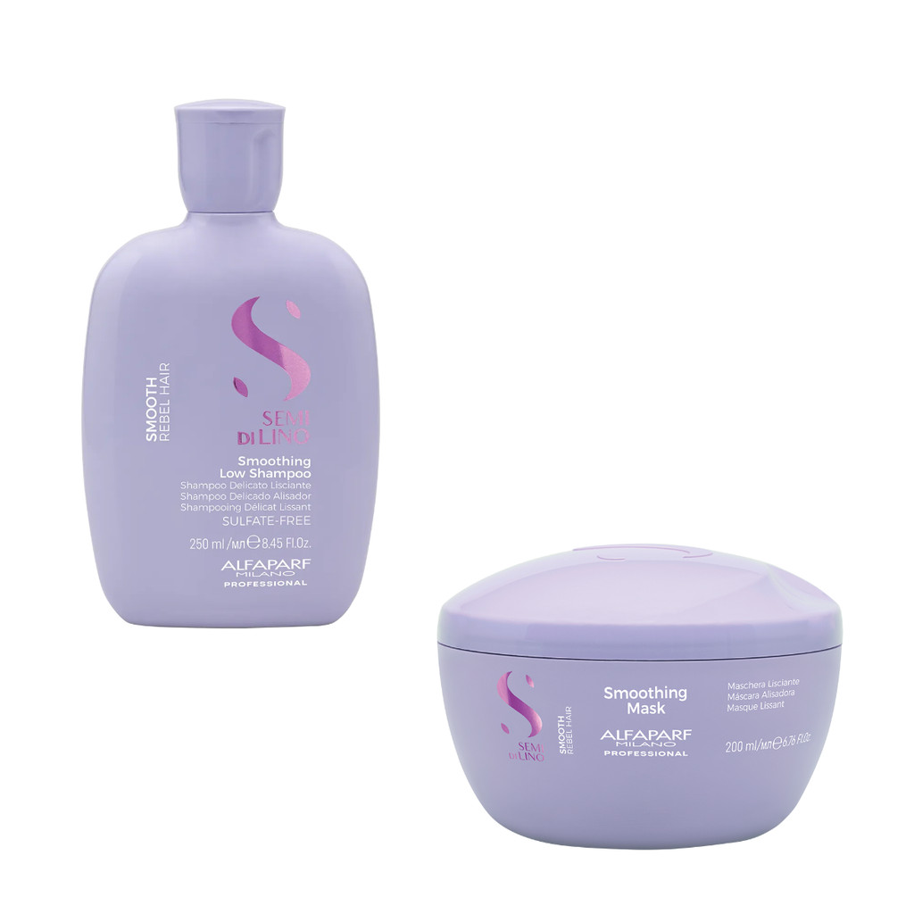 Kit Shampoo 250ml E Máscara 200ml Alfaparf Sdl Smooth