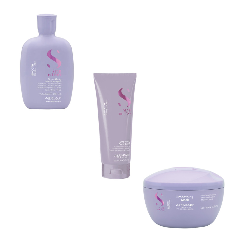 Shampoo Condicionador Máscara Alfaparf Semi Di Lino Smooth Home Care