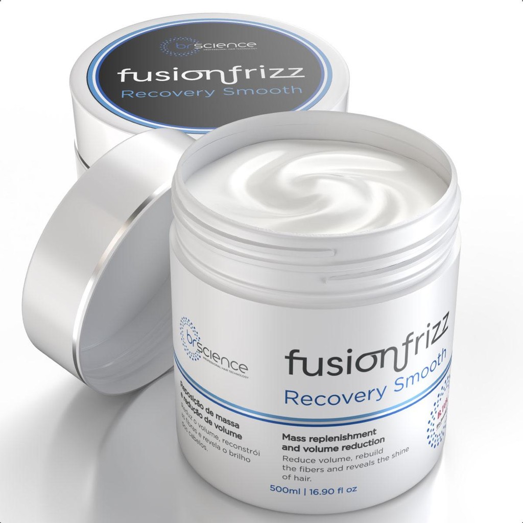 Kit 02 Brscience Fusionfrizz Recovery Smooth 500ml