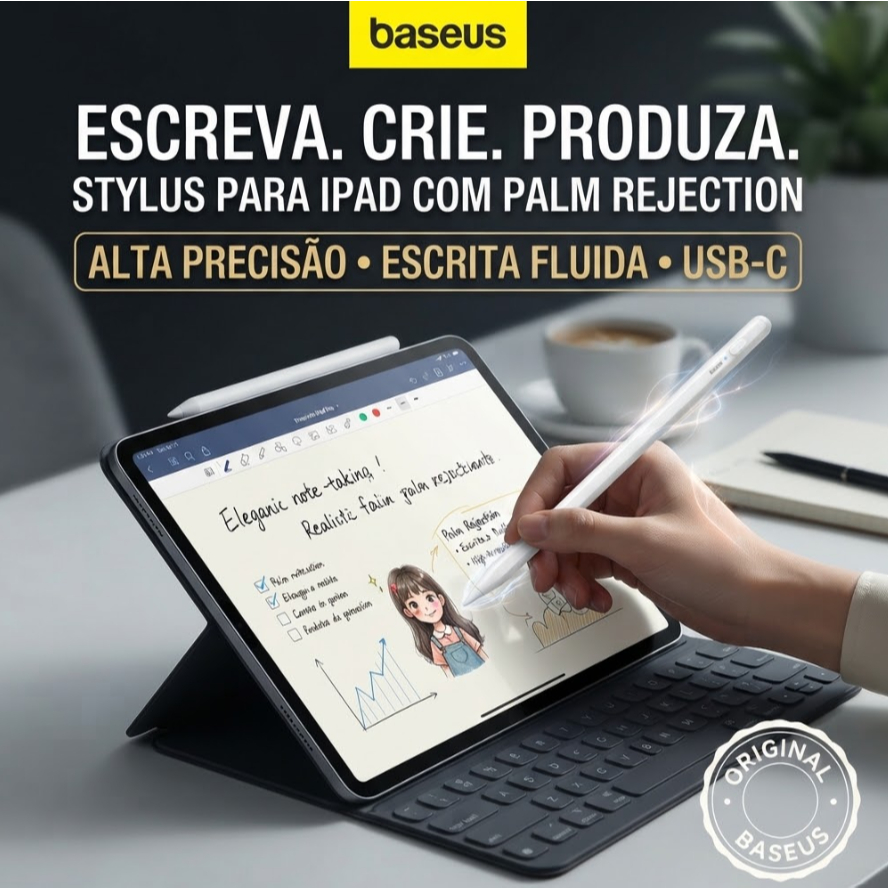 Caneta Stylus Baseus Smooth Writing 2 para iPad Original