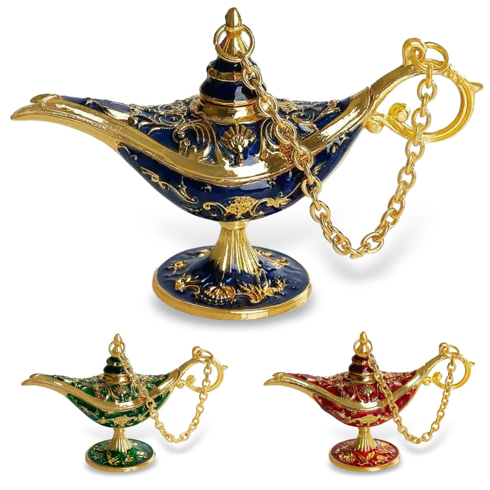 Lampada Aladim Vintage Lâmpada de Aladdin Lamp Magic Genie Wishing Light Tabletop Decoração Artesanato Para Casamento