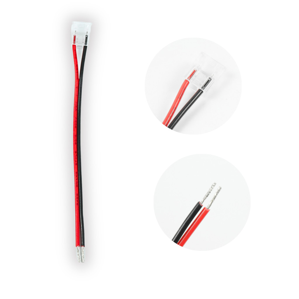 MINI EMENDA FACIL COM CABO P FITA SMD E COB 8MM 5V-24V