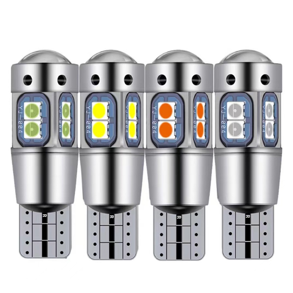 t10 1X super bright car led light bulb Escudo De Alumínio Com Lente w5w 194 3030smd Diodo auto Lâmpada Para Carro 12 V styling Luz Branca
