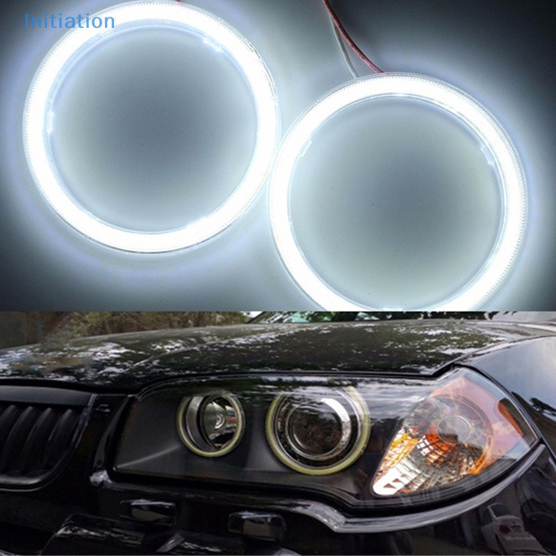 Iniciação COB Branco SMD Angel Eyes Car Carro LED Fog Light Ring DRL Decoração De Faróis