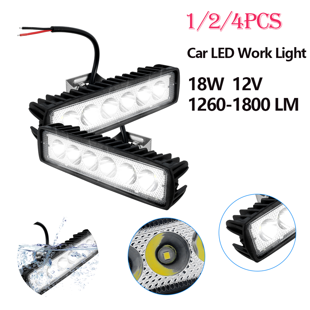 Sailmi 6 LED Drl Spotlights Faróis À Prova D'água 12v 6000k Para Carros Offroad Caminhões Suv