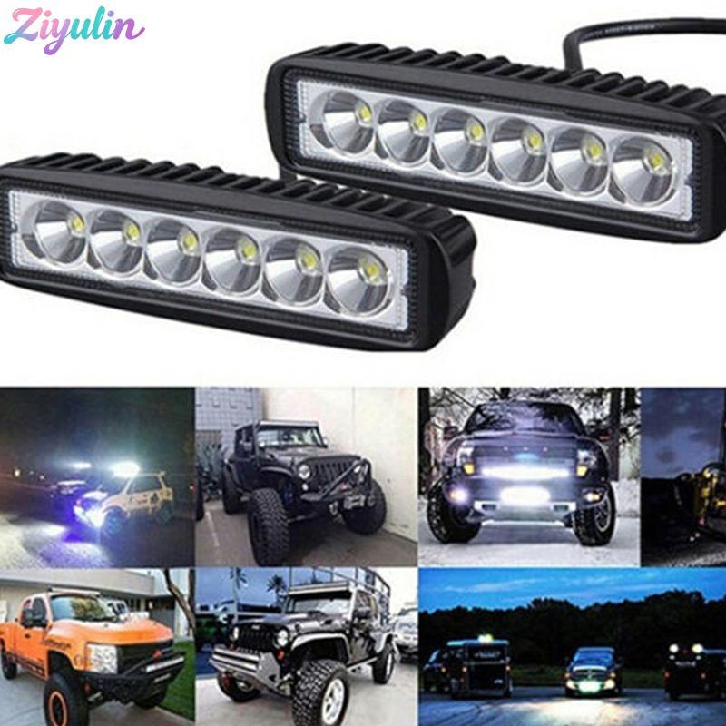 CVC 18W 6 LED Carro Luz De Trabalho DRL Spotlight Alto Brilho À Prova D'água Auto Offroad SUV Tru Faróis Lâmpada De Cond