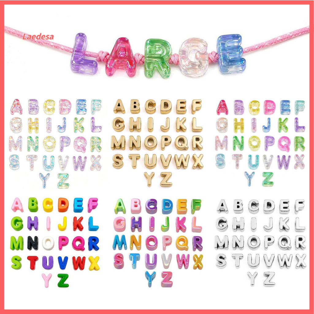 Alphabet Beads for Personalized Accessories Acrylic Letter for Jewelry Making 26pcs Colorful A to Z Letters for Diy for