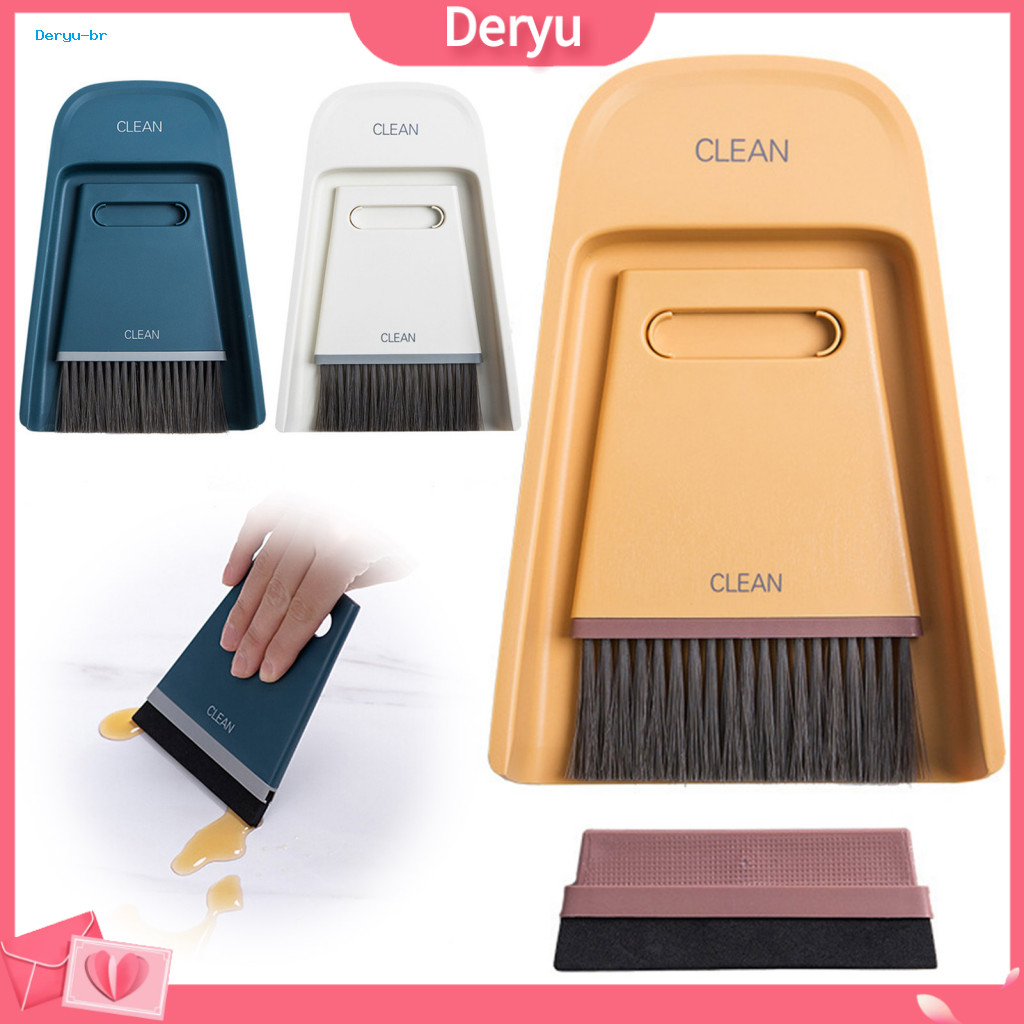 Gap Brush for Windowsills Small Desk Broom and Dustpan Set for Desktop Keyboard Sofa Cleaner – Compact Handheld Scratc