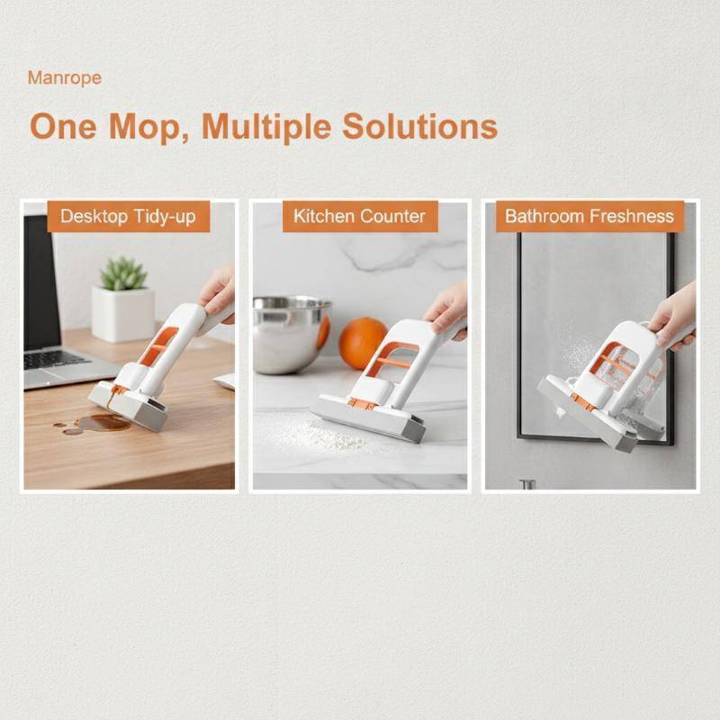 Rightrous Auto-Espremedor Esponja Mop Multi-Purpose Handheld Desktop 1/2 Pçs Para Banheiro Cozinha Limpeza Interior Do C