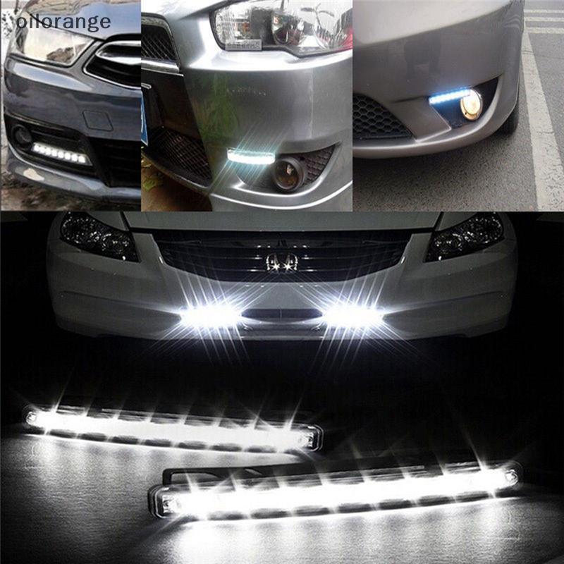 OLL Car Light 8 LED DRL Nevoeiro Condução Luz Diurna Lâmpada Branca BR