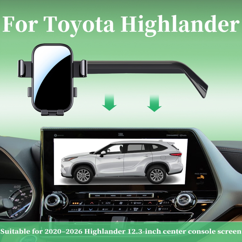 Suporte Para Celular Volante À Esquerda 2020 – 2026 Toyota Highlander/XU70/Crown Kluger ; Compatível Com Monitores Centr