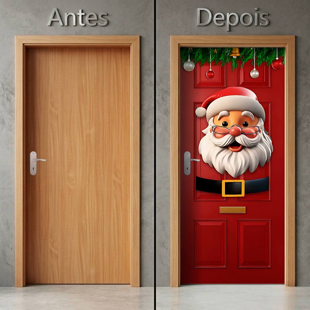 Adesivo Decorativo de Porta Parede Vidro Sala Cozinha Banheiro Casa Decoração Estampa d NATAL BOAS FESTAS cristo ambient