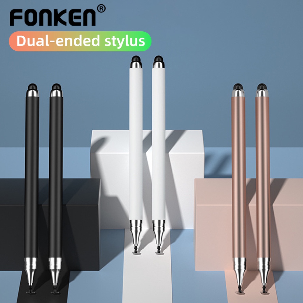 Caneta Estilográfica Universal FONKEN 2 em 1 para Desenho em Tablet para Smartphones Android, iPad e iPhone
