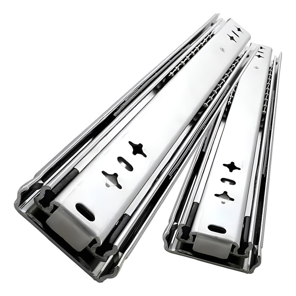 Trilho P/ Gaveta 45cm Larga Trilho Telescópico 1 Par 40kg