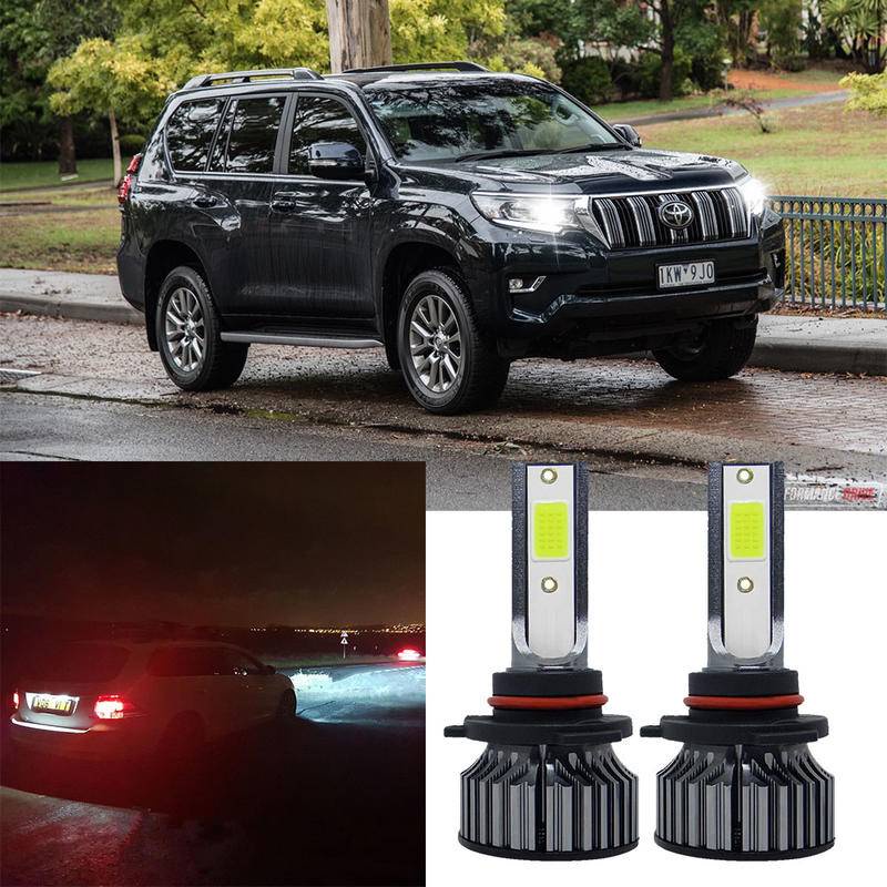 2pc LED Branco 6000K P1 Lâmpadas NW Kit De Farol Para Toyota Land Cruiser 200 J2 2010-2023 (Lâmpada Principal)