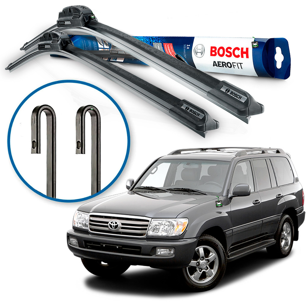 Par Palheta Limpador Parabrisa Bosch Toyota Land Cruiser 2002 2003 2004 a 2009