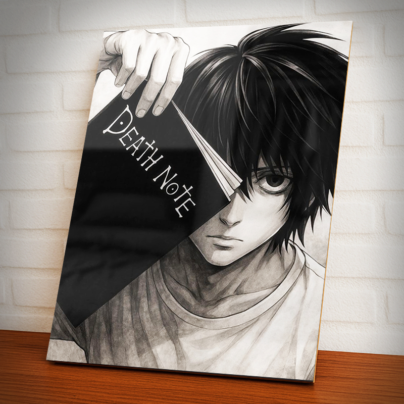 Placa Decorativa Quadro Death Note, Animes, Kyra, Light Yagami, quadro presente
