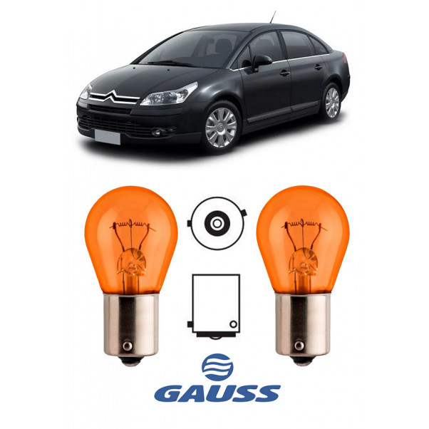 Par Lampada Pisca Seta Farol Citroen C4 Pallas Hatch 2008 2009 2010 2011 2012 2013