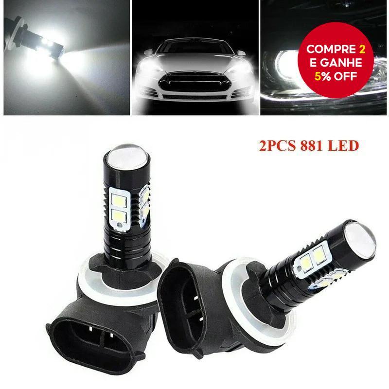 Novas Lâmpadas de Luz de Neblina LED 2X H27 881 880 Brancas 6000K 50W Alta Potência 1100LM Feixe H1 H3 Faróis 12V