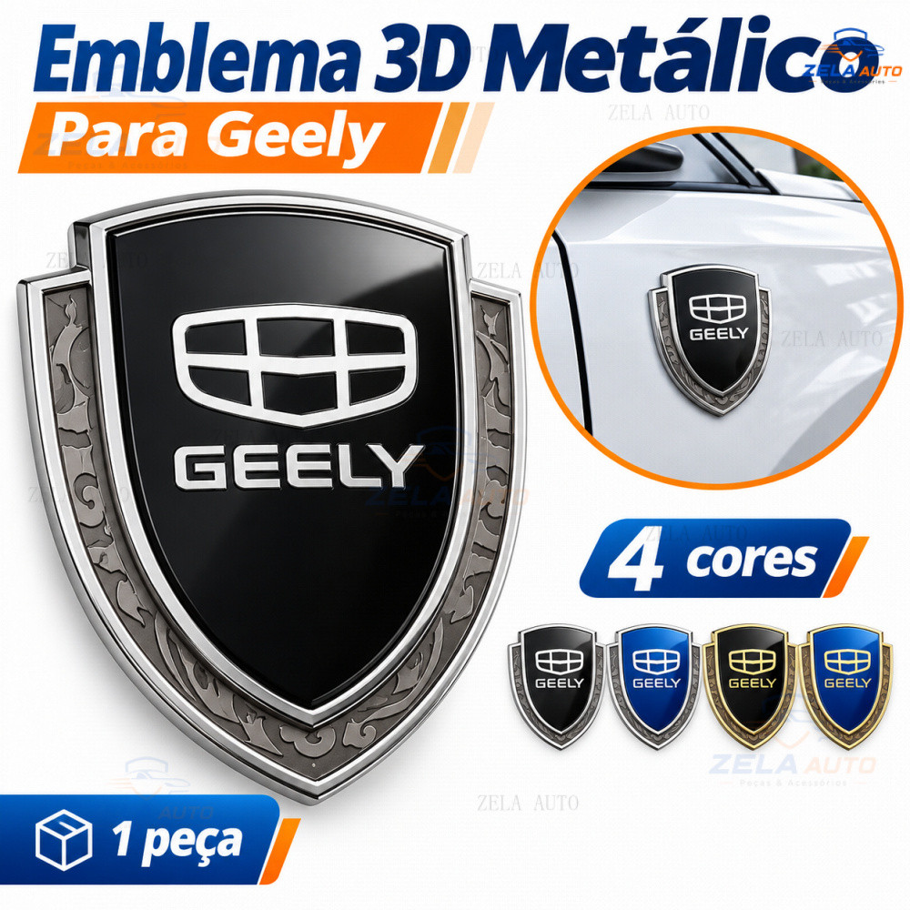 Para Geely Adesivo para carroceria de carro de alta qualidade Auto 3D Carbon Fiber Shield Window Emblem Badge ZELA AUTO