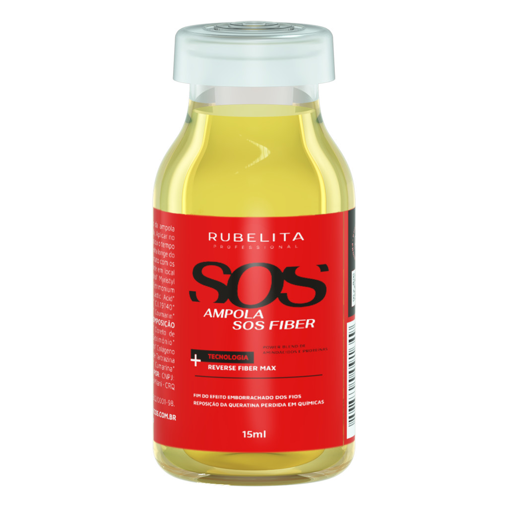 Ampola SOS Fiber 15ml Rubelita Professional - Val.: 11/2026